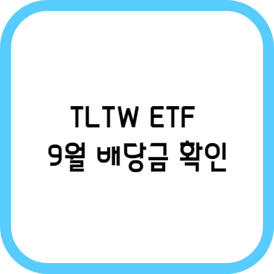TLTW ETF 9월 배당금 확인